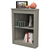 Inval Corner Bookshelf Wall Unit 31.8 in. H  2-shelf in Smoke Oak BE-12604